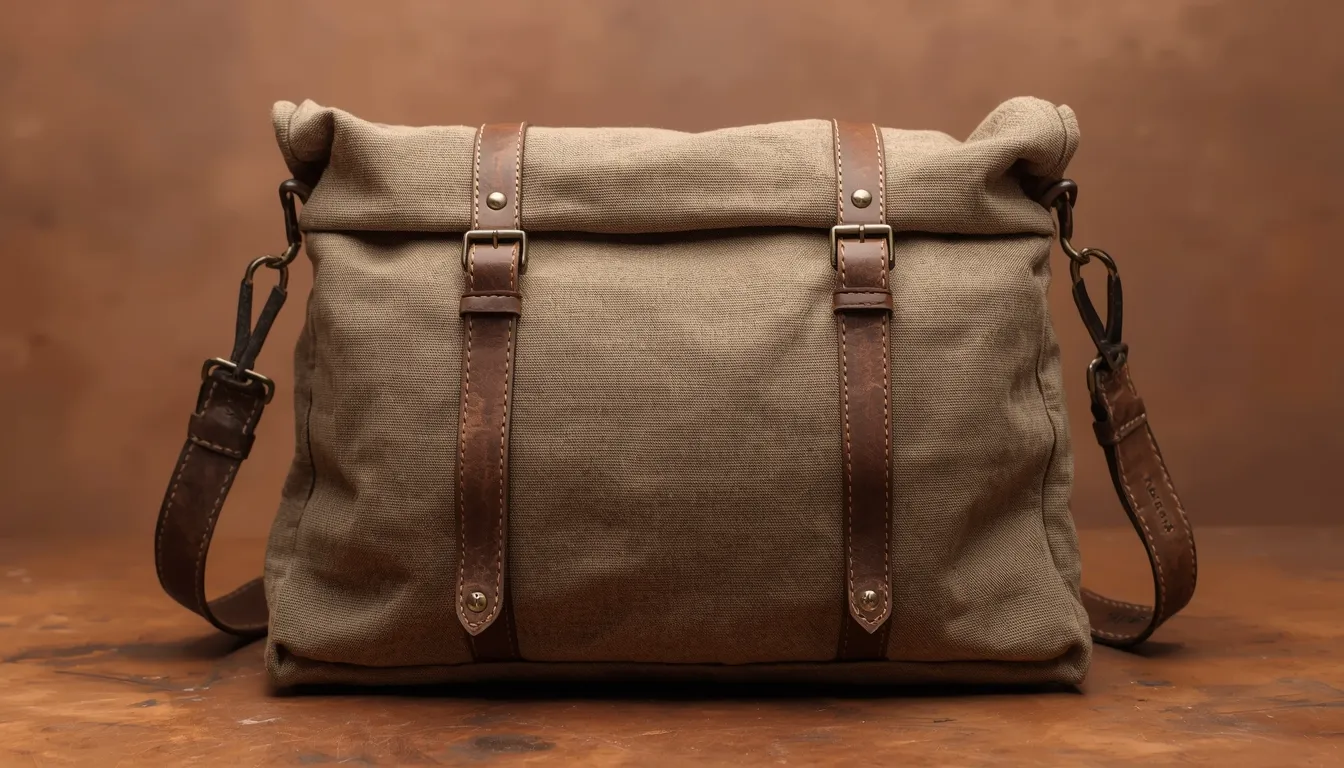 Waxed canvas bag
